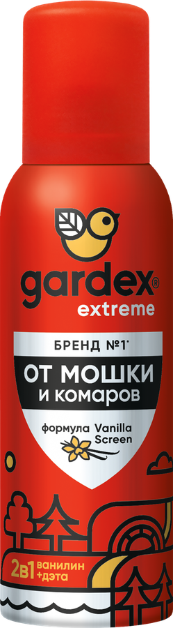 Аэрозоль-репеллент от мошки и комаров GARDEX Extreme, 100мл