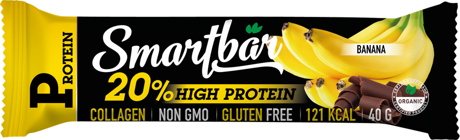 Батончик протеиновый SMARTBAR Protein, Банан в темной глазури, 40г