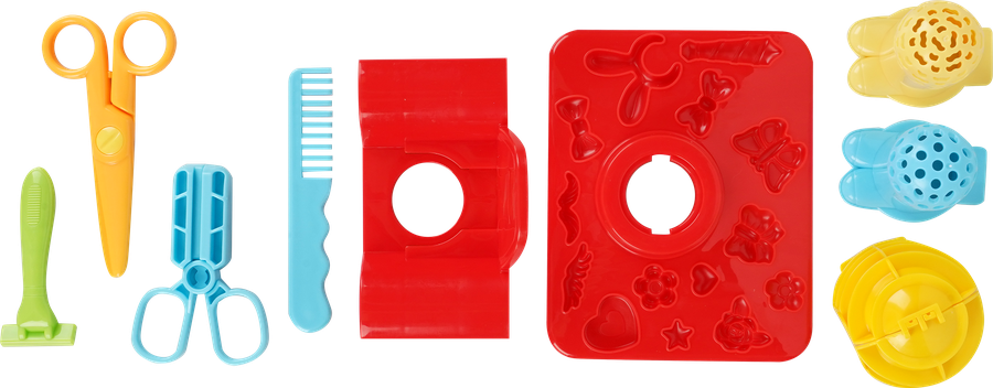 Тесто для лепки КРОК&ДИЛЛИ Парикмахерская, с аксессуарами, 6 предметов, Арт. CN0018