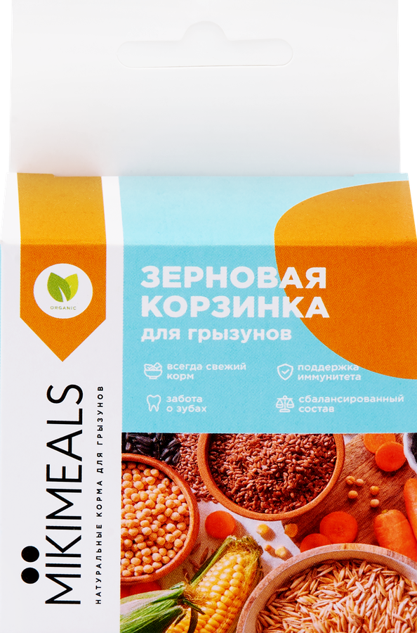 Лакомство для грызунов MIKIMEALS Корзинка зерновая, 40г