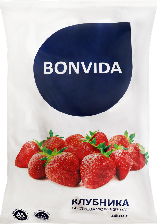 Клубника замороженная BONVIDA, 1,5кг