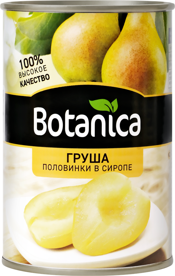 Груши BOTANICA половинки в сиропе, 425мл