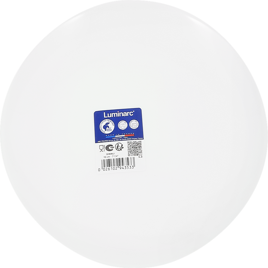 Тарелка десертная LUMINARC Diwali White 19см, стекло, в ассортименте