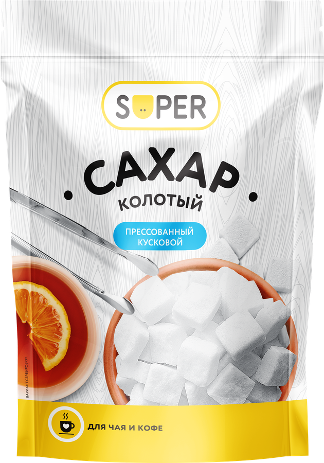 Сахар прессованный SUPER кусковой, колотый, 380г