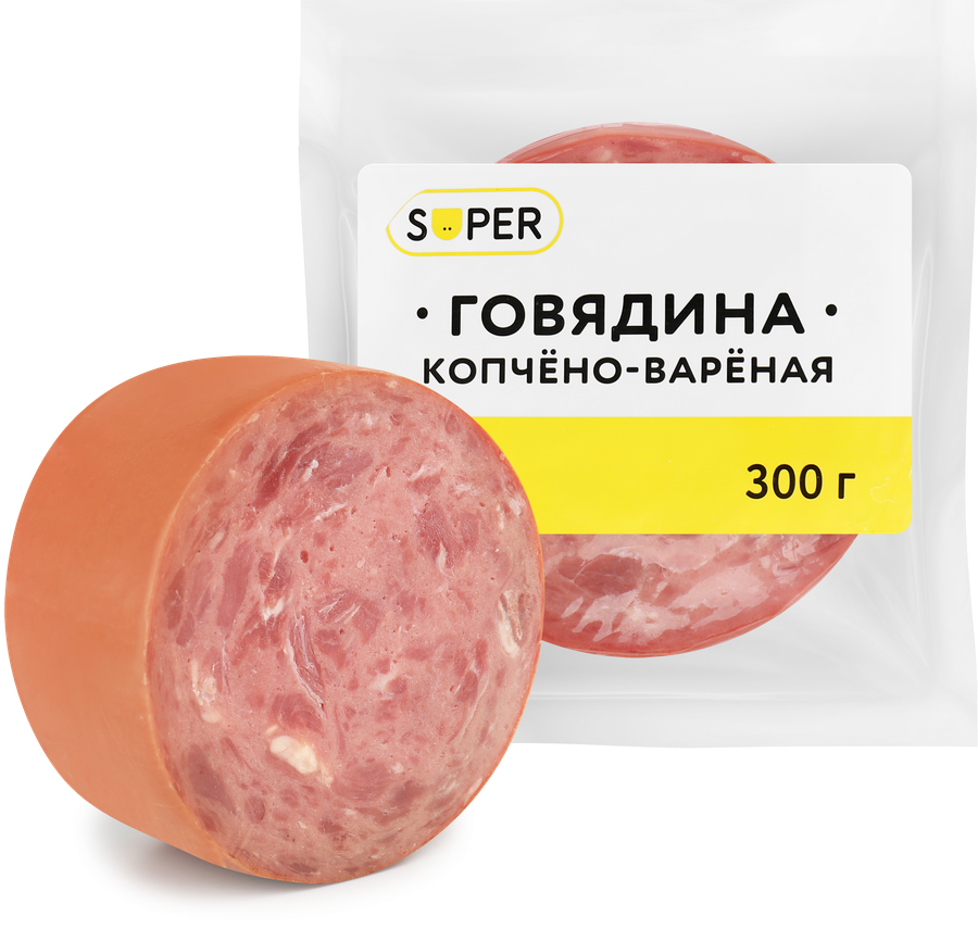 Говядина копчено-вареная SUPER, 300г