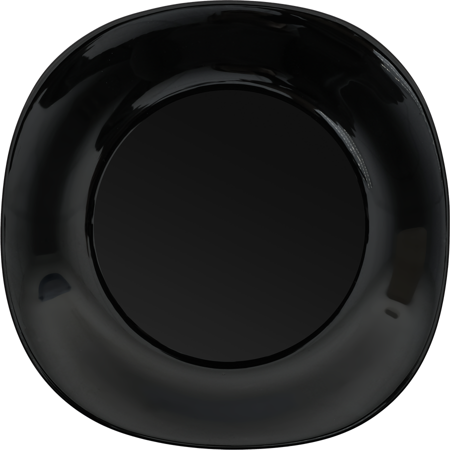 Тарелка обеденная HOMECLUB Quadro Classic Black 25см, стекло Арт. HLFP110