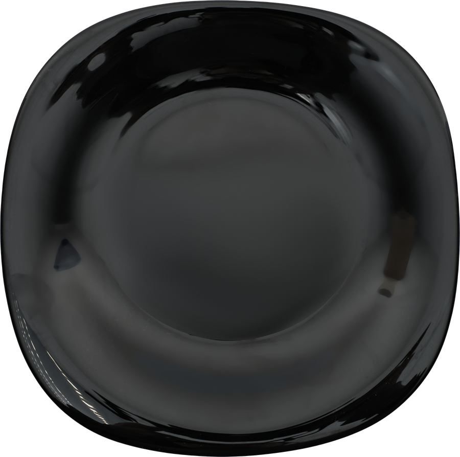 Тарелка десертная HOMECLUB Quadro Classic Black 19см, стекло Арт. HLFP85