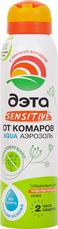 Аэрозоль от комаров ДЭТА Aqua для чувствительной кожи, 150мл