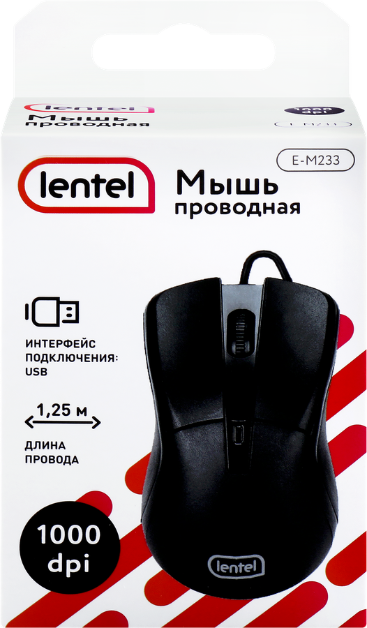 Мышь проводная LENTEL E-M388