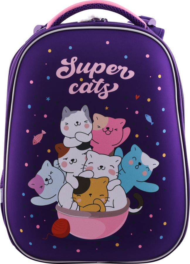 Ранец ученический ЛЕНТА KIDS/КРОК&ДИЛЛИ Super cats, Арт. AB-MGLT01