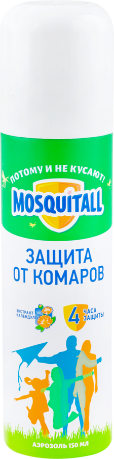 Аэрозоль от комаров MOSQUITALL Защита для взрослых, 150мл