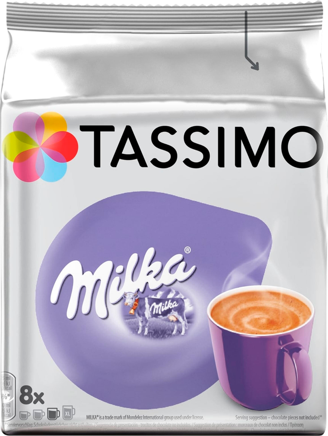 Какао в капсулах TASSIMO Milka, 8кап