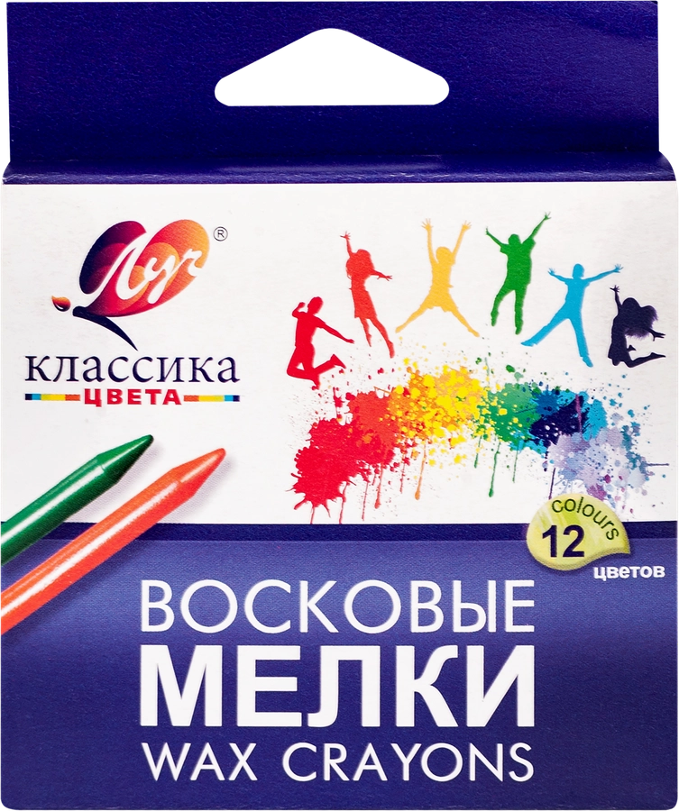 Мелки восковые ЛУЧ Классика 12 цветов