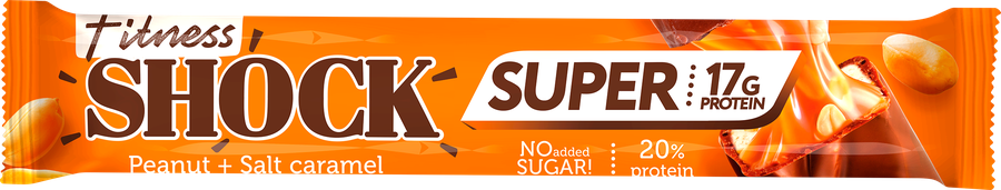 Батончик протеиновый FITNESSHOCK Арахис 20% протеина, без сахара, 80г