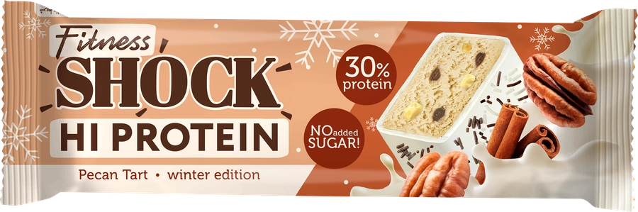 Батончик протеиновый FITNESSHOCK Hi-Protein Пекан-тарт, глазированный, 40г
