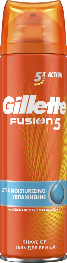 Гель для бритья GILLETTE Fusion5 Ultra Moisturizing увлажнение, 200мл