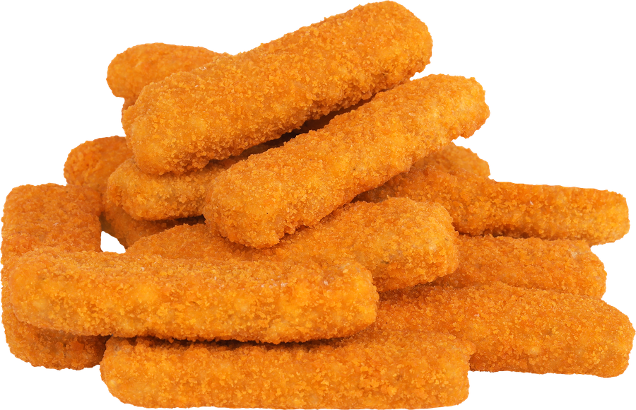 Рыбные палочки из фарша минтая замороженные, обжаренные в панировке, весовые