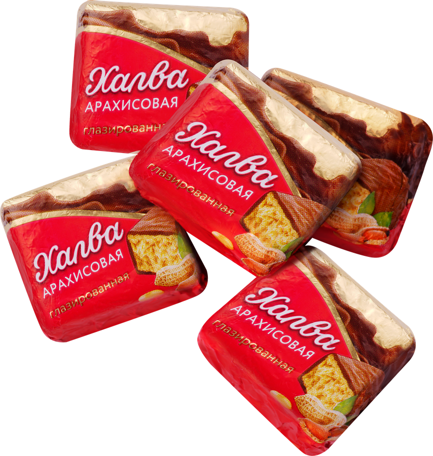 Халва арахисовая АЗОВСКАЯ КФ глазированная, весовая