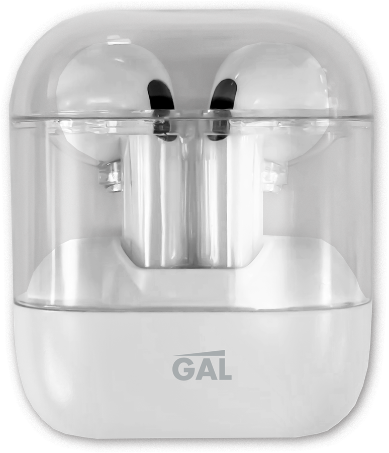 Наушники беспроводные GAL с микрофоном, белые, Арт. TW-1190