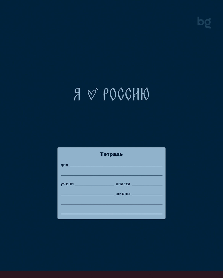 Тетрадь БИДЖИ Россия, 24 листа, в клетку