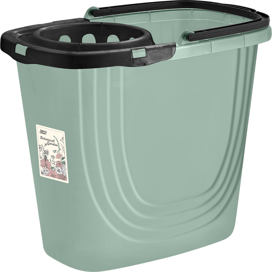 Ведро SPIN&CLEAN Disco, прямоугольное с отжимом, зеленый, 8л, Арт. SC1116-ЗЛН