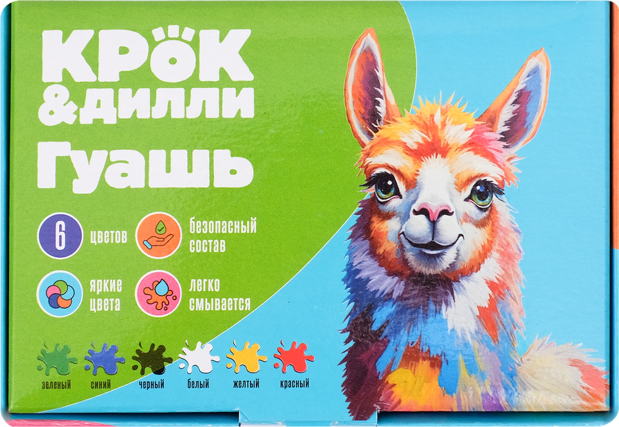 Гуашь КРОК&ДИЛЛИ 6 цветов по 17мл