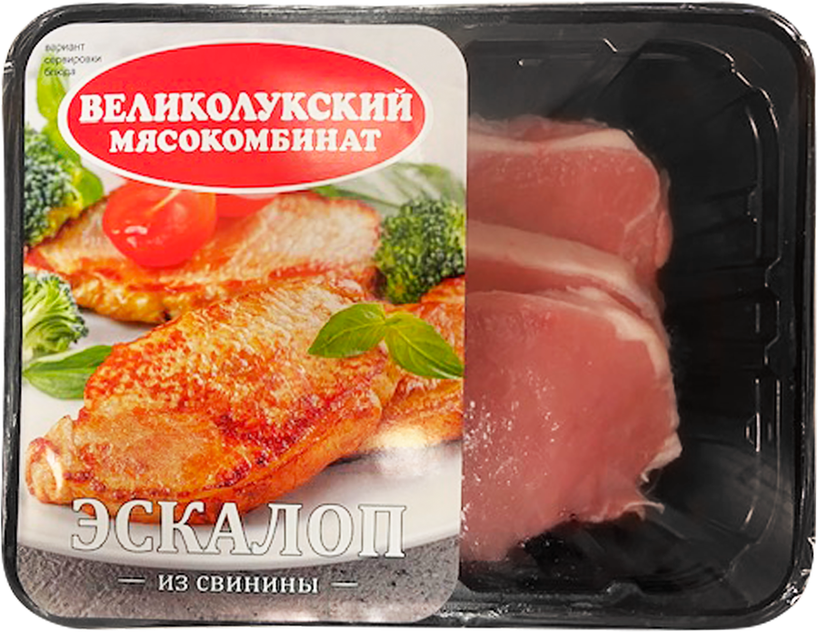 Эскалоп из свинины МК ВЕЛИКОЛУКСКИЙ бескостный, категория Б, 400г