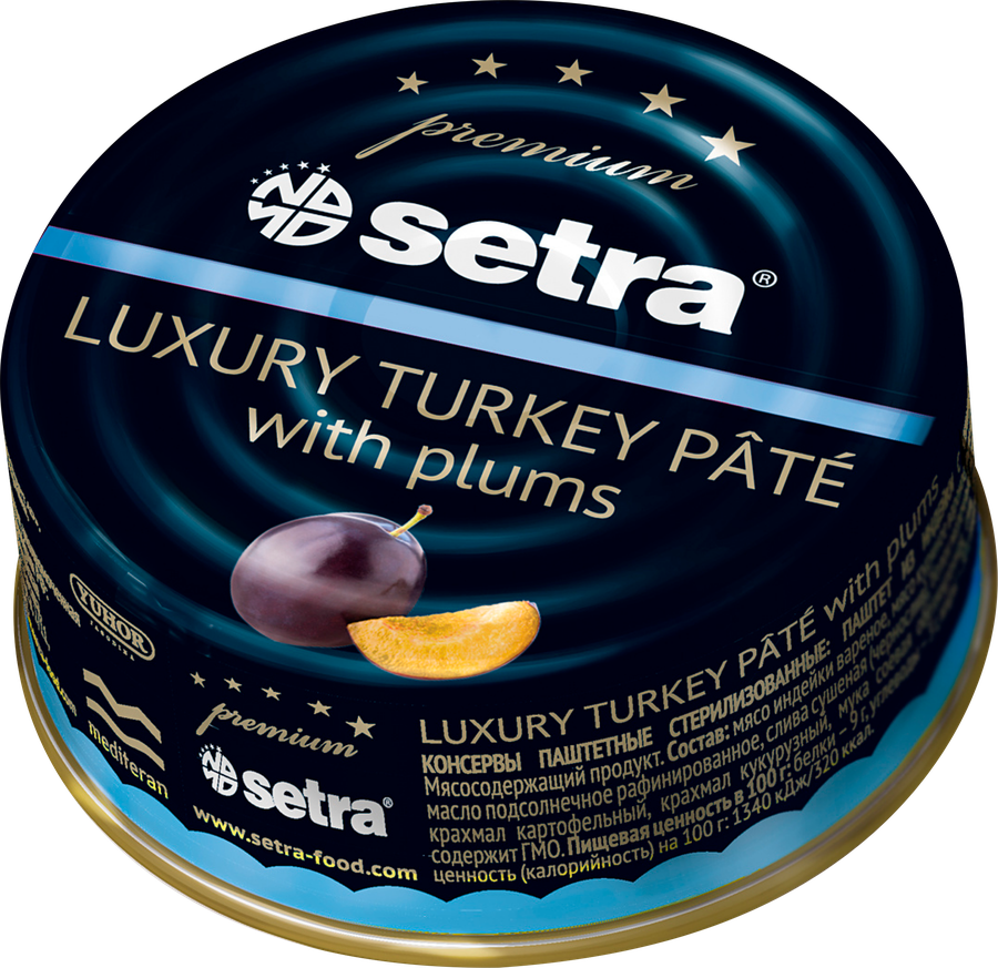 Паштет из индейки SETRA с черносливом, 100г