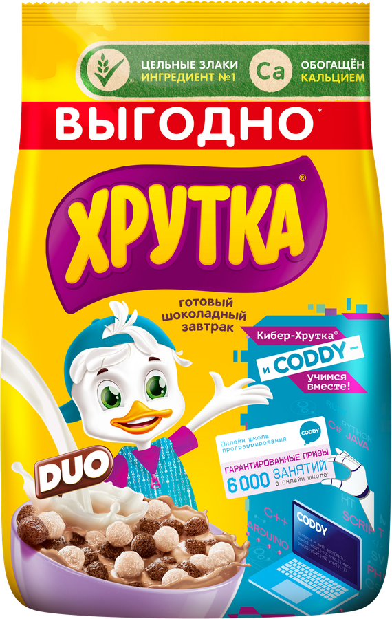 Готовый завтрак ХРУТКА Duo, шарики, 650г