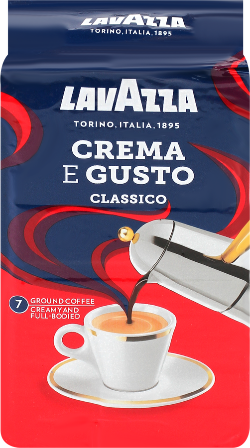 Кофе молотый LAVAZZA Crema e Gusto натуральный жареный, 250г