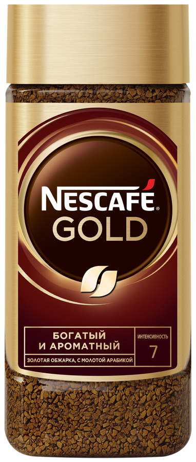 Кофе растворимый с добавлением молотого NESCAFE Gold натуральный сублимированный, ст/б, 190г