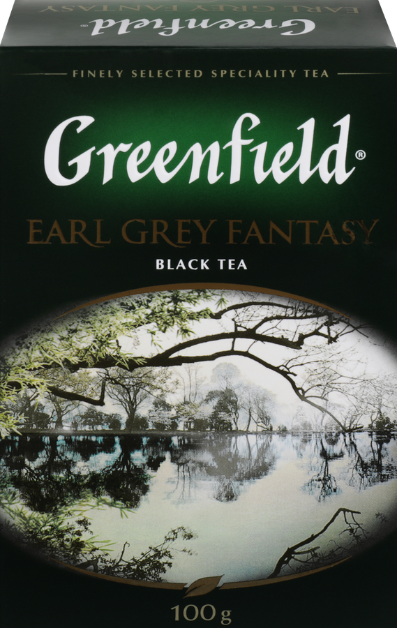 Чай черный GREENFIELD Earl Grey Fantasy с ароматом бергамота листовой, 100г