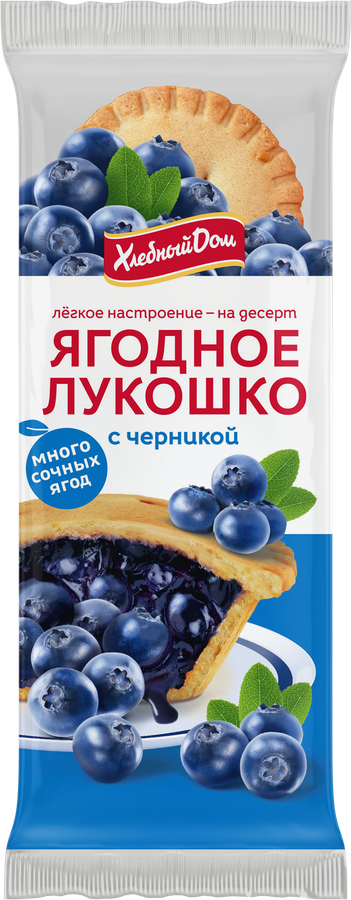 Кекс ХЛЕБНЫЙ ДОМ Ягодное Лукошко с черникой, 2х70г