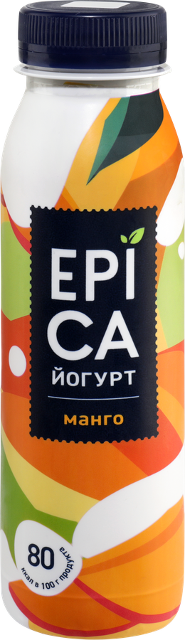 Йогурт питьевой EPICA с манго 2,5%, без змж, 260г