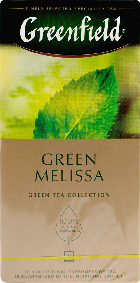 Чай зеленый GREENFIELD Green Melissa, 25пак