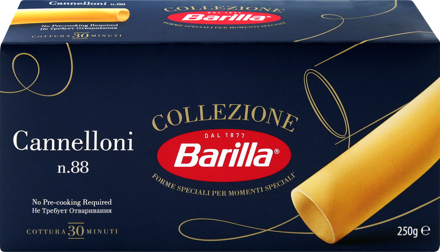 Макароны BARILLA Cannelloni из твердых сортов пшеницы группа А высший сорт, 250г