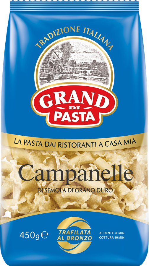 Макароны GRAND DI PASTA Campanelle группа А, 450г