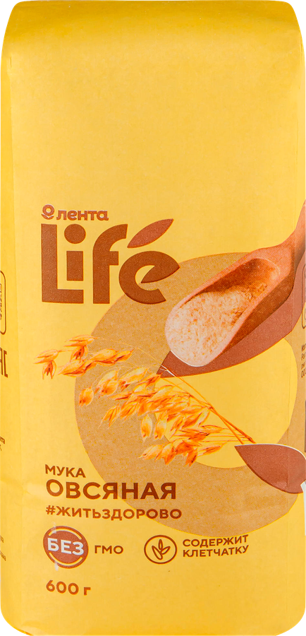 Мука овсяная ЛЕНТА LIFE, 600г