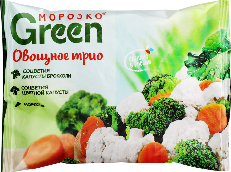 Смесь овощная МОРОЗКО Green Овощное трио, 400г