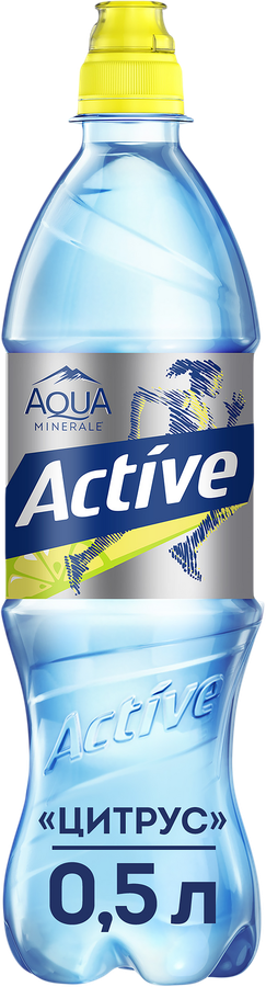 Вода питьевая AQUA MINERALE Active Цитрус негазированная, 0.5л