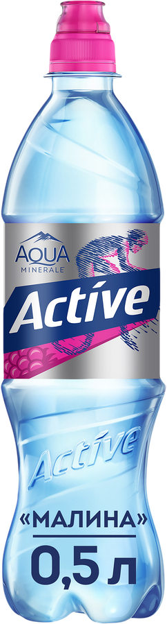 Вода питьевая AQUA MINERALE Active Малина негазированная, 0.5л