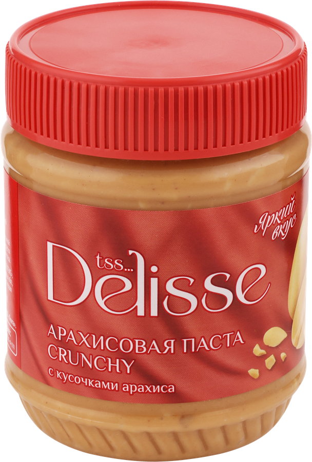 Паста арахисовая DELISSE Crunchy, 340г