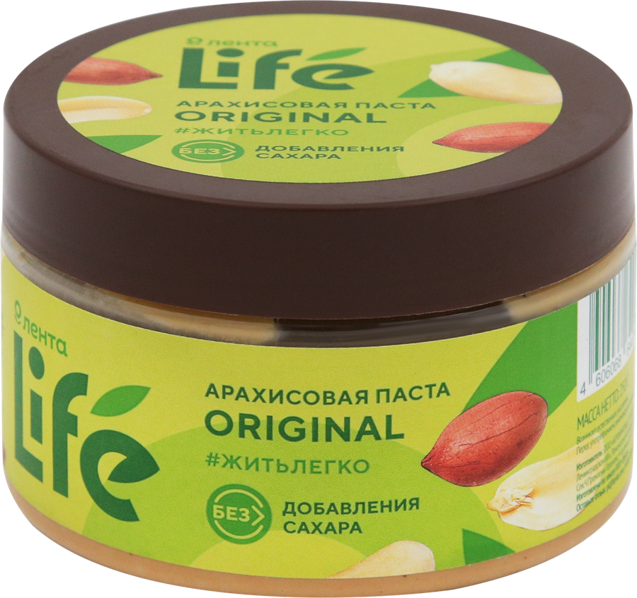 Паста арахисовая ЛЕНТА LIFE, 250г