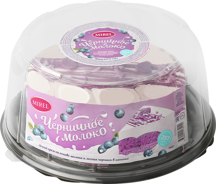 Торт MIREL Черничное молоко, 750г