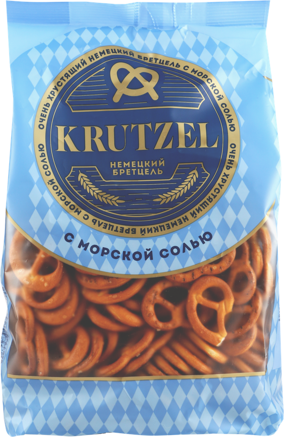 Крендельки KRUTZEL Бретцель с морской солью, 250г