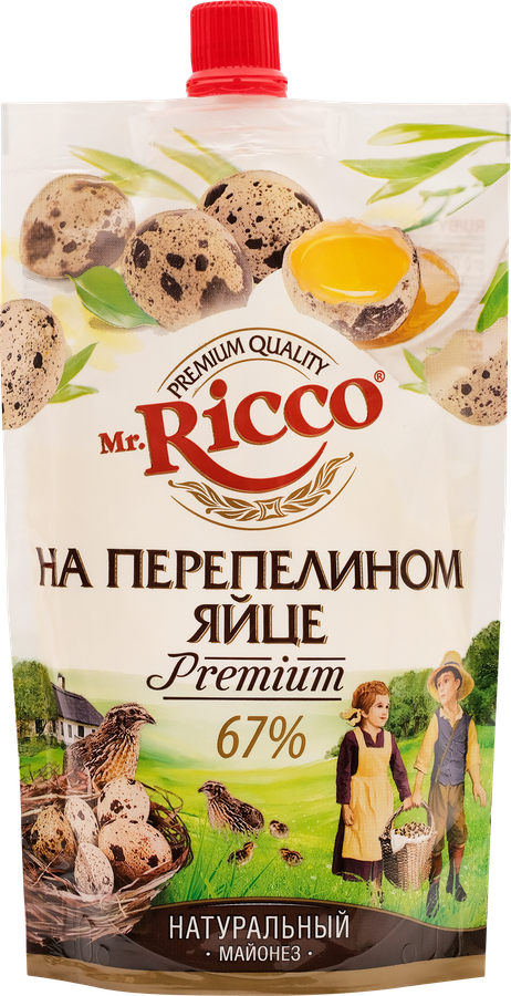 Майонез MR.RICCO Organic на перепелином яйце 67%, 220мл