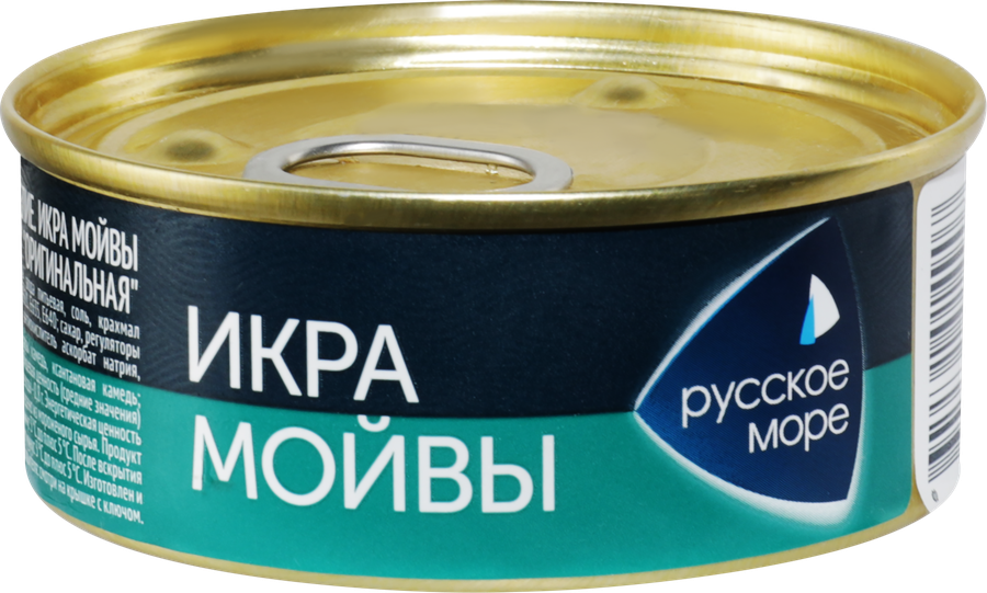 Икра мойвы деликатесная РУССКОЕ МОРЕ Люкс Оригинальная, 100г