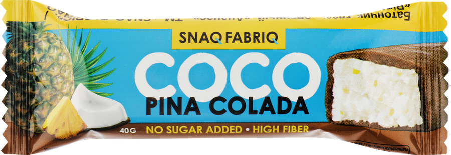 Батончик глазированный SNAQ FABRIQ Pina Colada, 40г