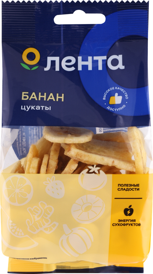 Цукаты из банана ЛЕНТА, 100г