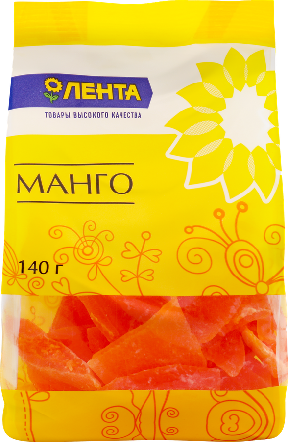 Цукаты ЛЕНТА Манго, 140г